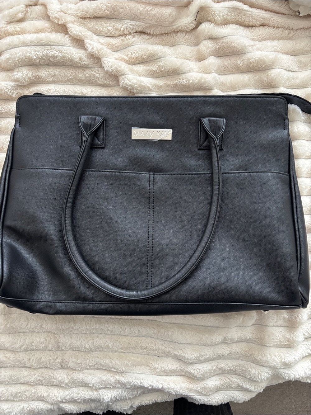 Mary Kay Black Faux-Leather Tote